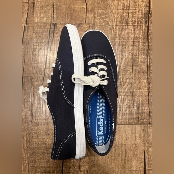 NWOT Keds navy blue lace up sneakers - Picture 1 of 7